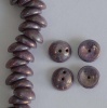 Piggy Purple Chalk Iris 03000-15781 Czech Glass Beads  x 50